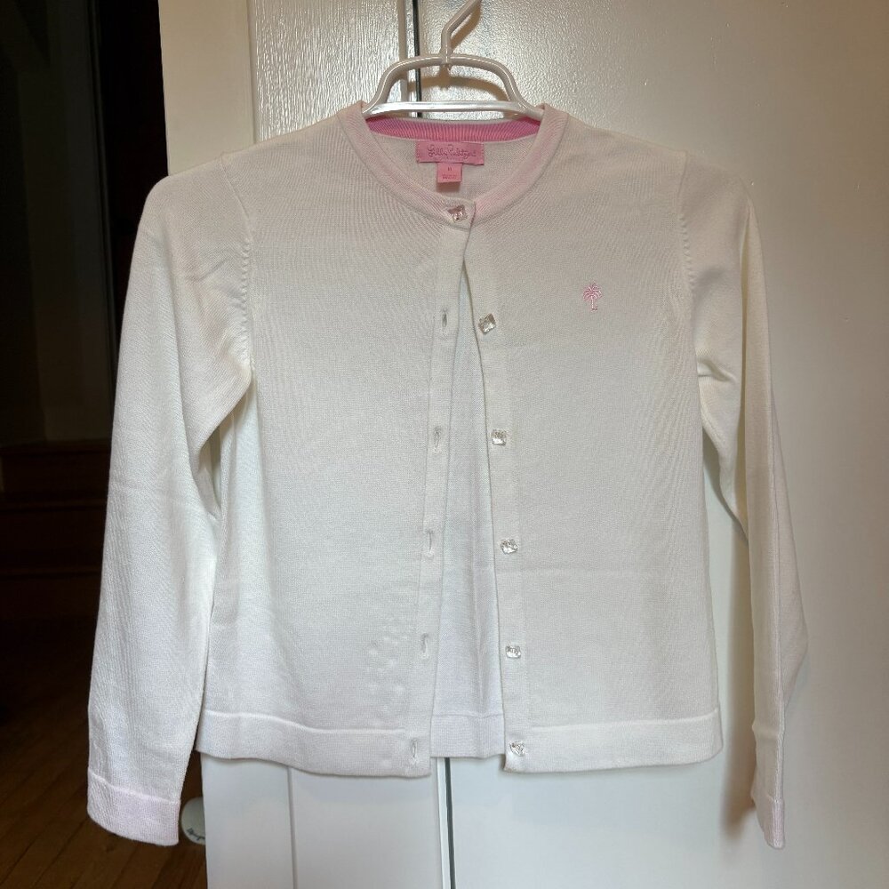 Girls' Lily Pulitzer White cardigan